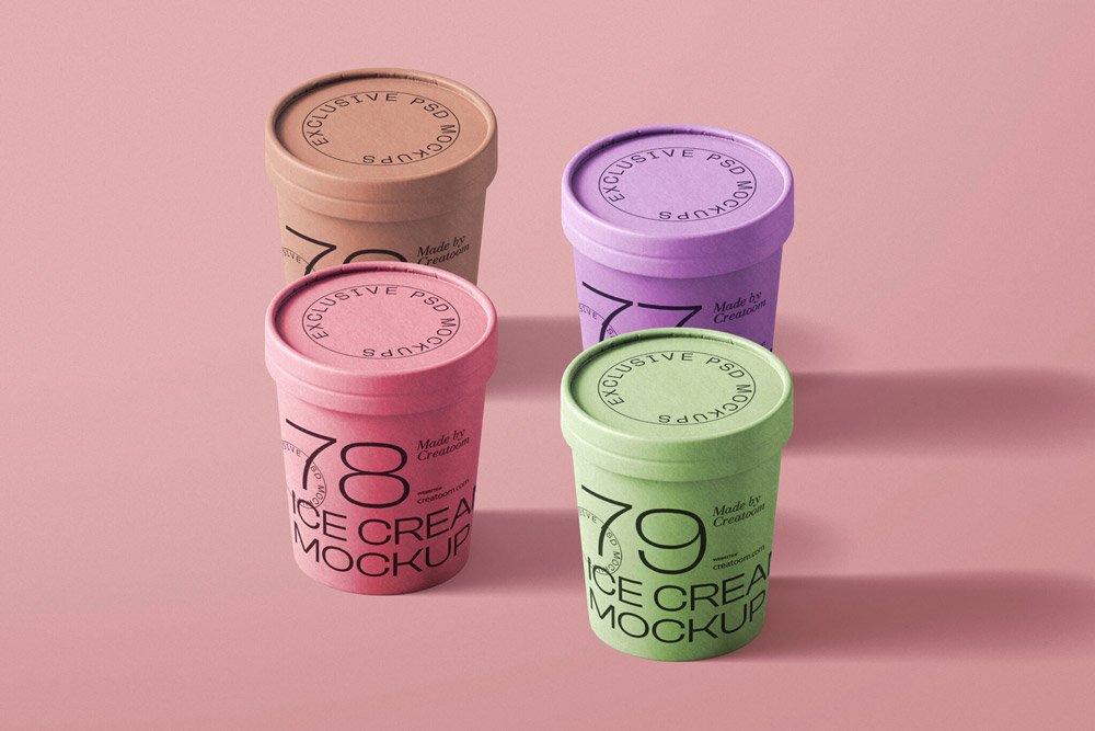 Isometric Ice Cream Mockup