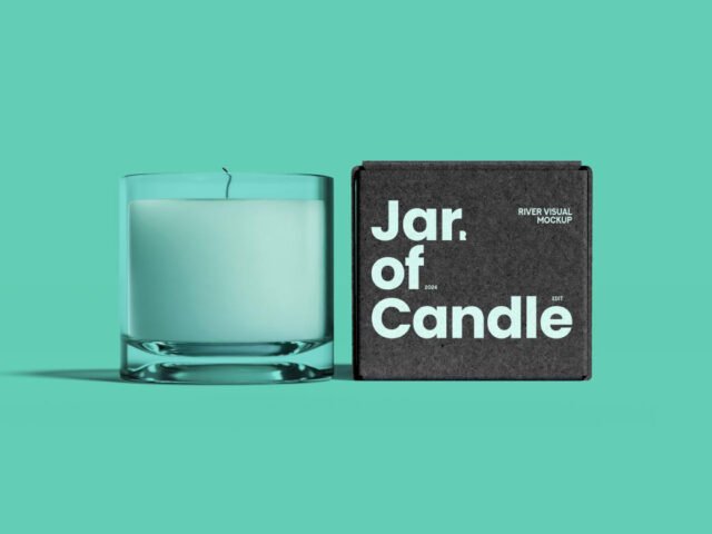 Jar Candle Mockup PSD