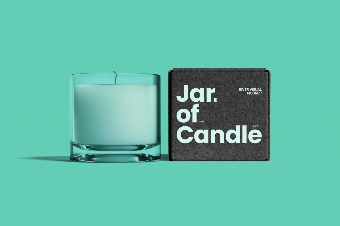Jar Candle Mockup PSD