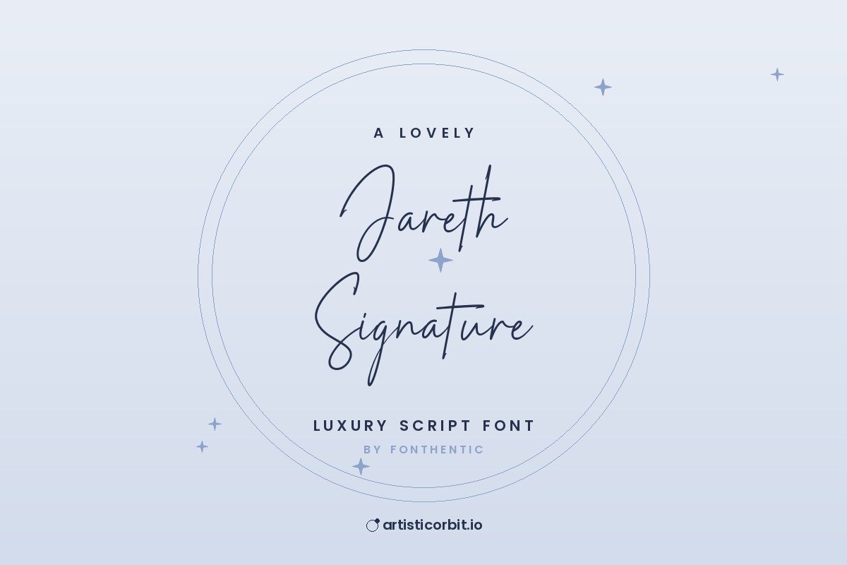 Jareth Signature font preview