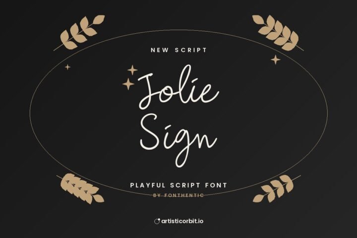 Jolie Sign font preview