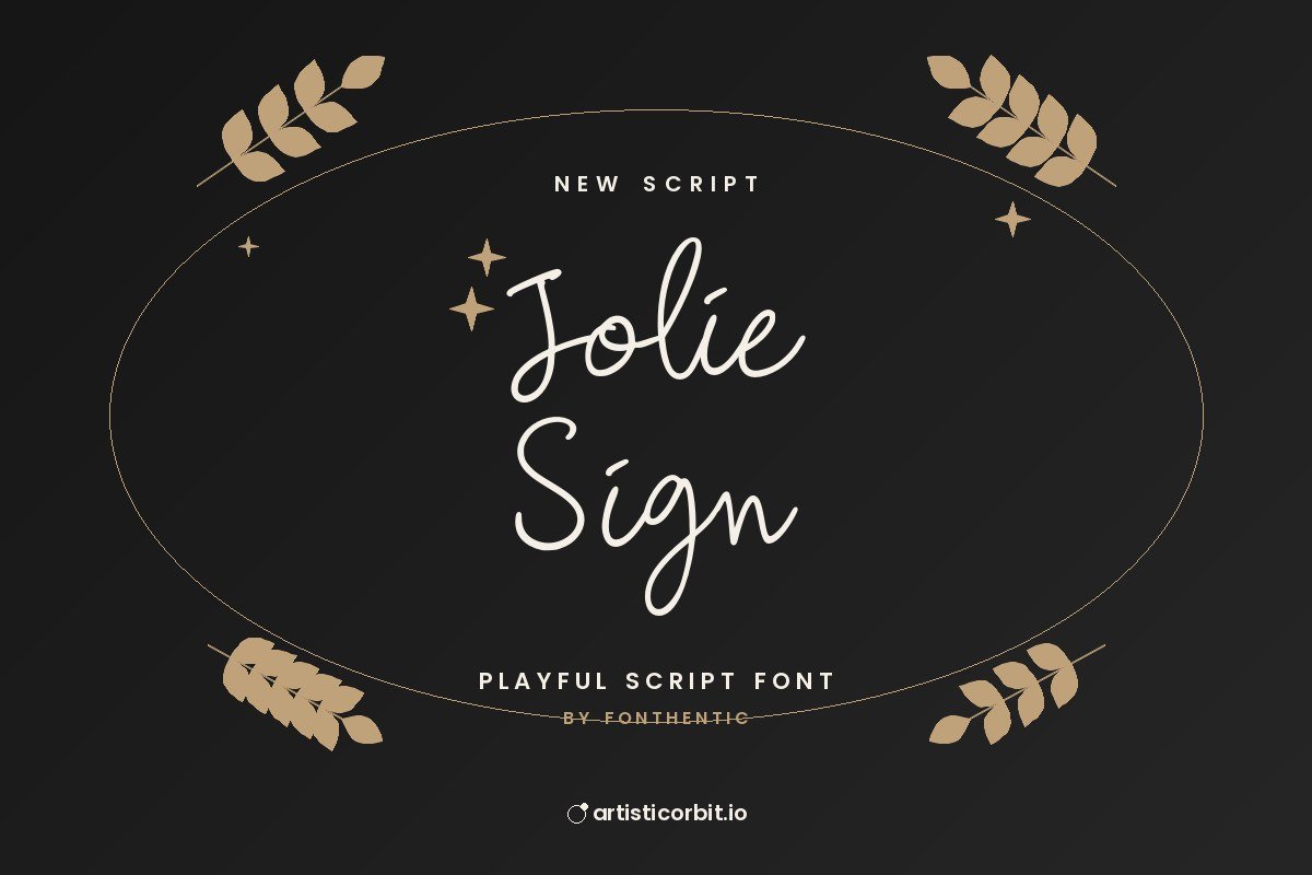 Jolie Sign font preview
