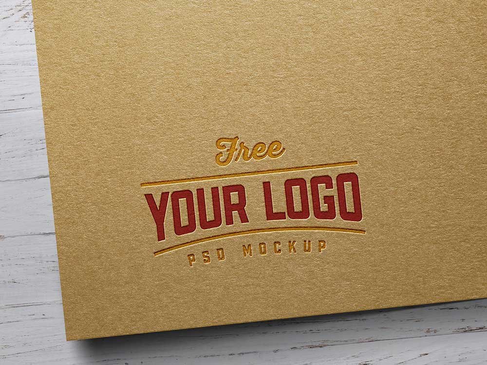 Kraft Paper Logo Mockup