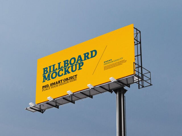Landscape Outdoor Billboard Mockup PSD