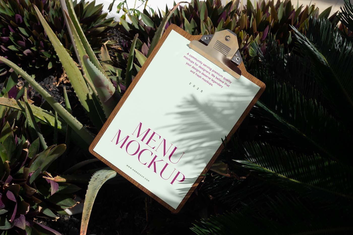 Laying Menu Mockup