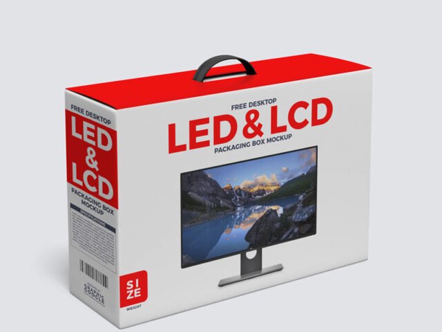 LCD & LED Box Packaging Mockup