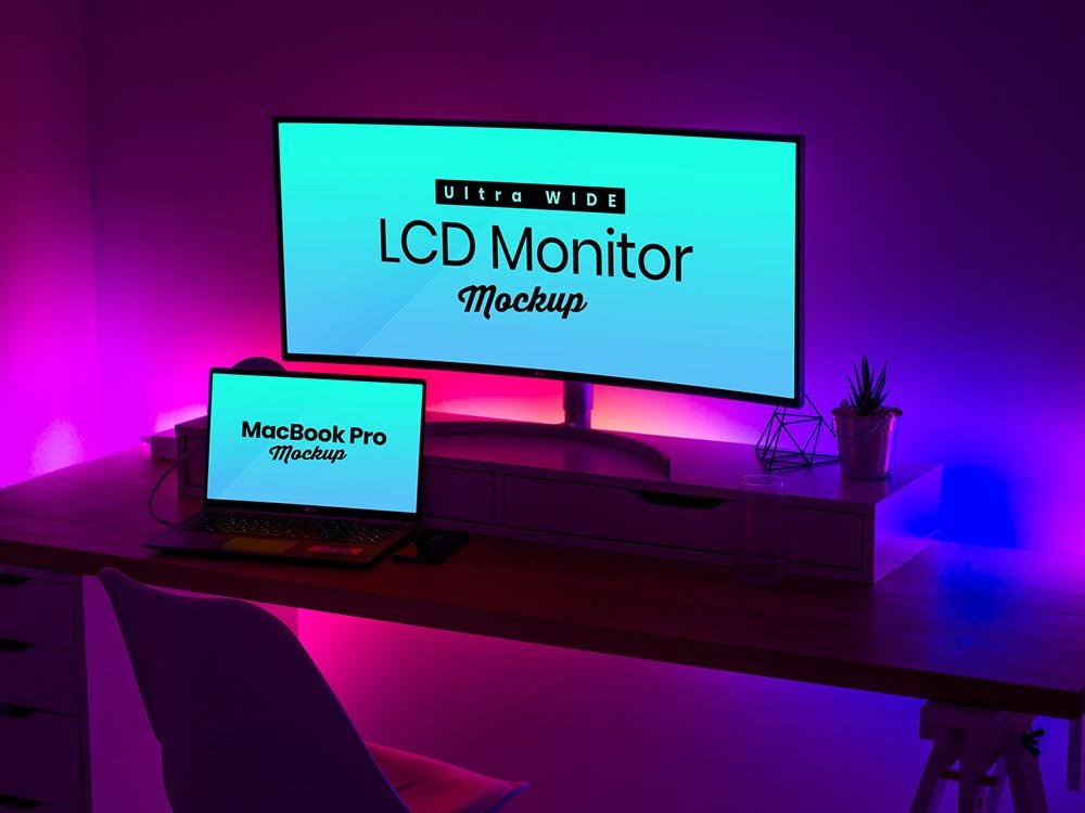 LCD Monitor Mockup