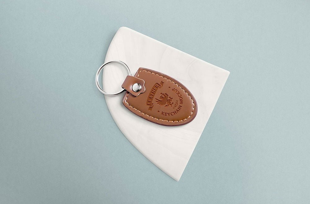 Leather Keychain Mockups