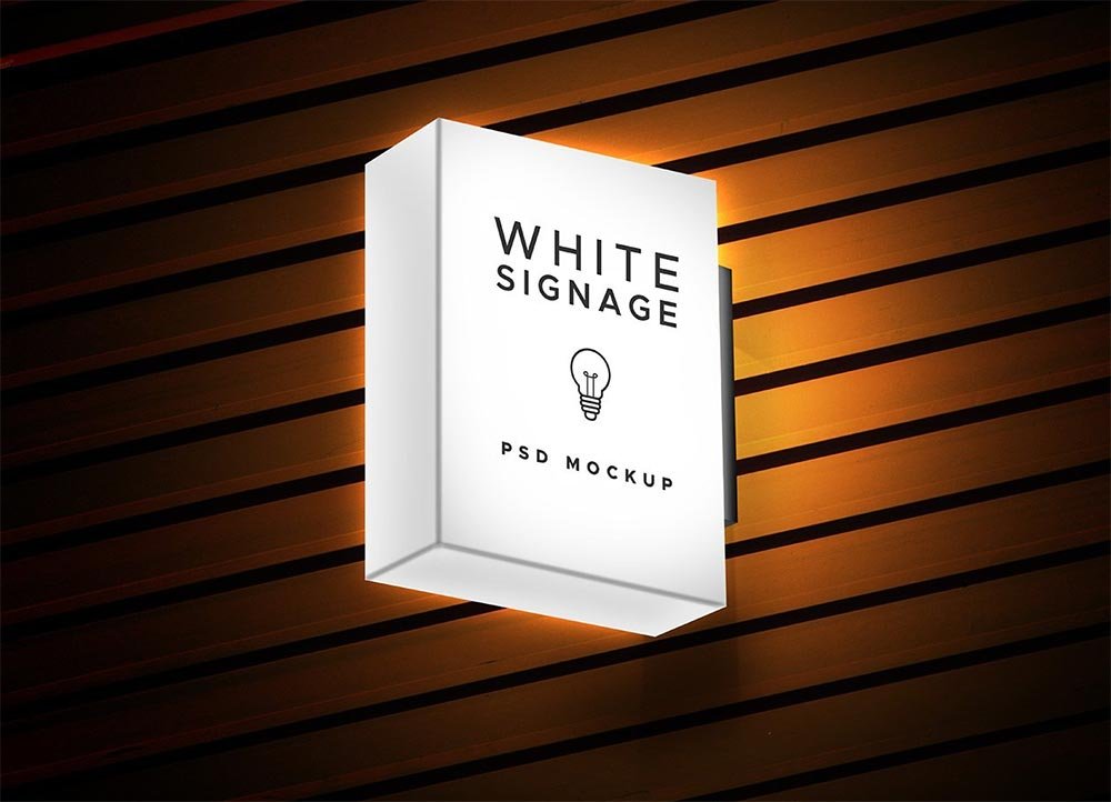 Light Box Signage Mockup