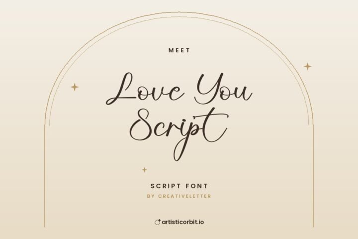 Love You Script font preview