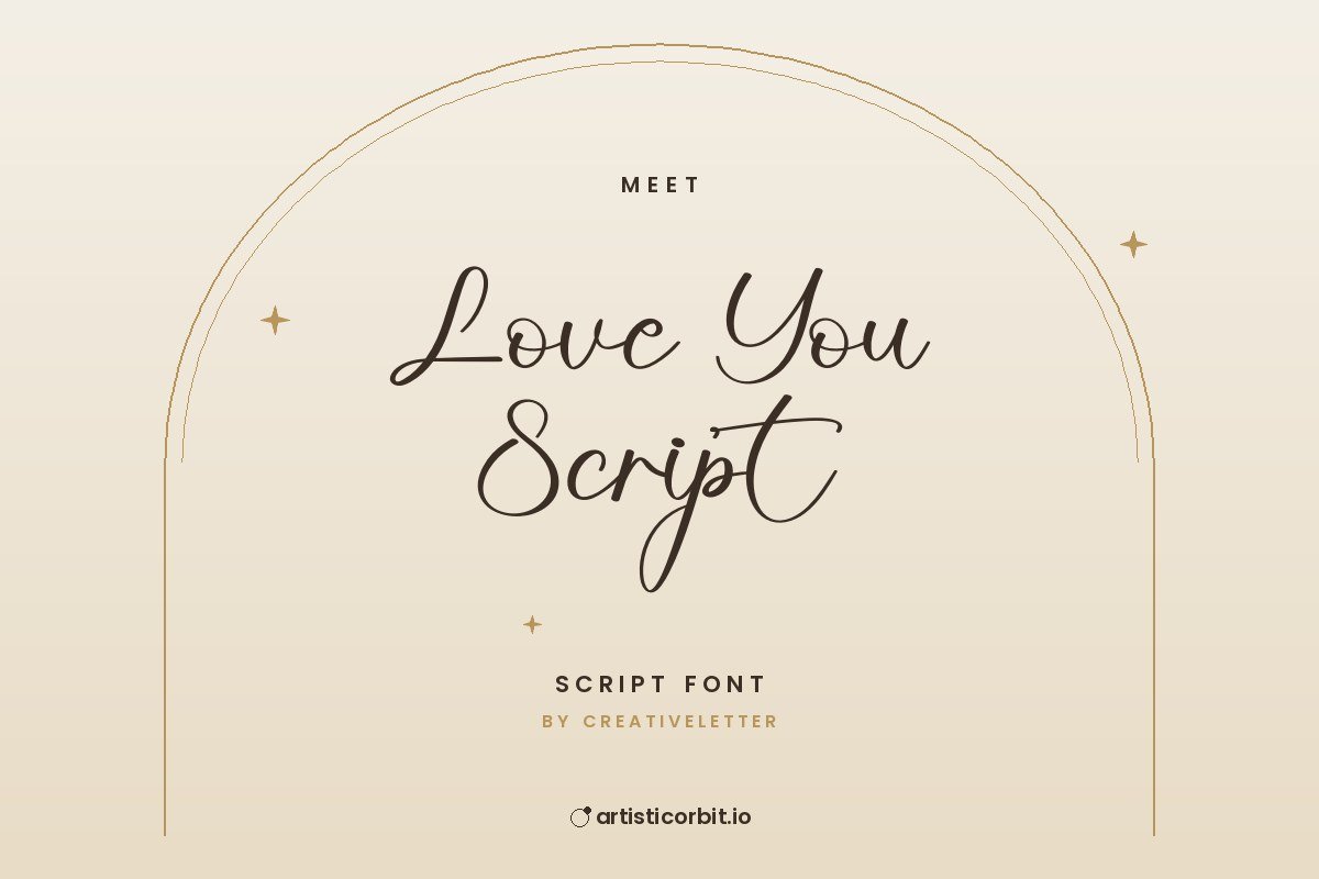 Love You Script font preview