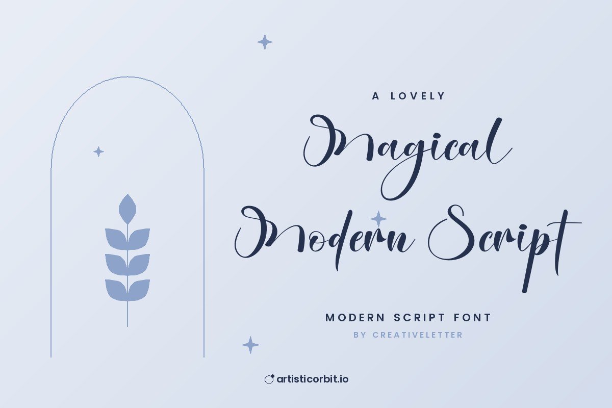 Magical Modern Script font preview