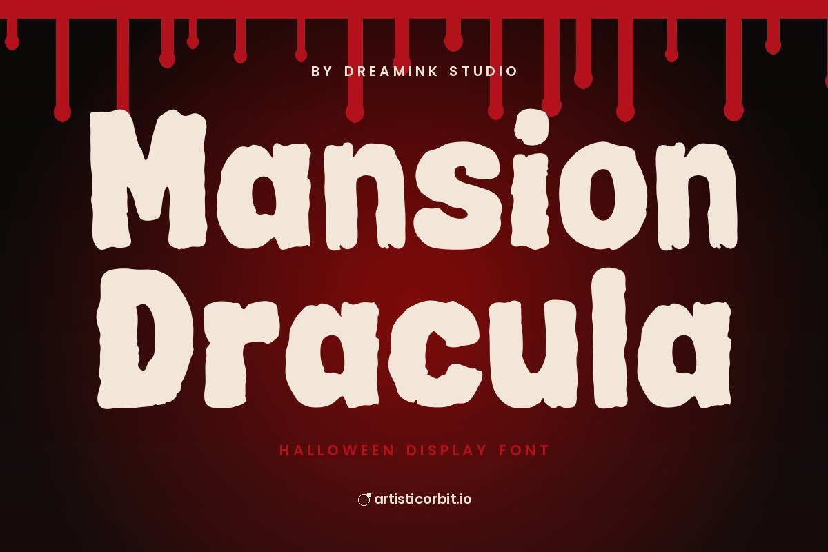 Mansion Dracula font preview