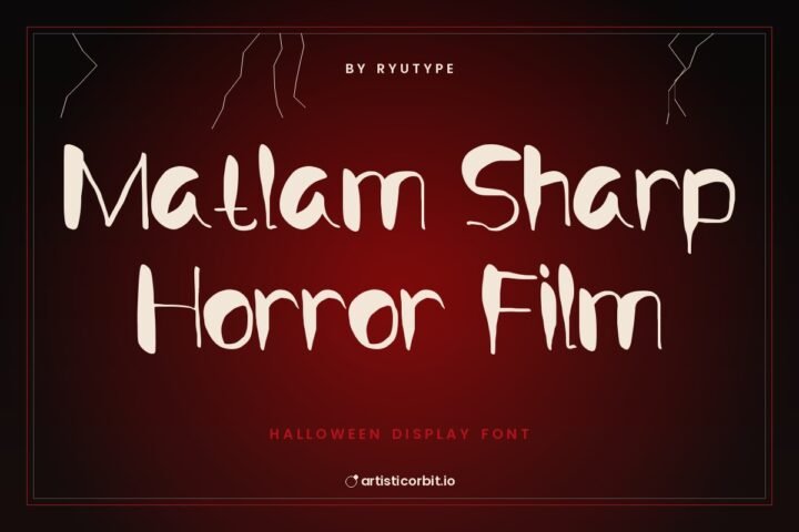 Matlam Sharp Horror Film font preview