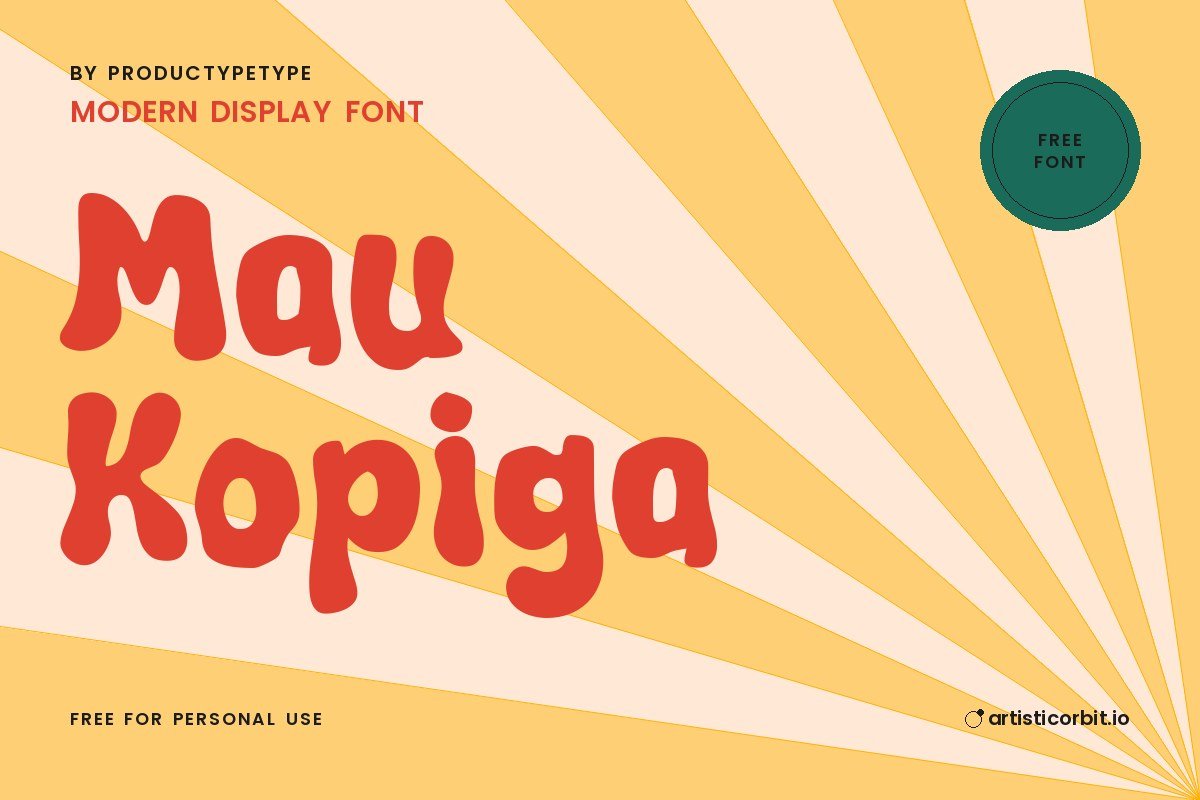 Mau Kopiga font preview