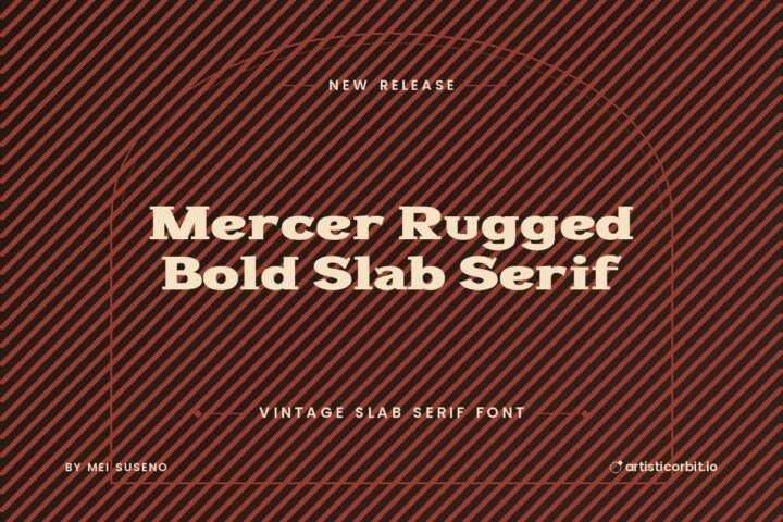 Mercer Rugged Bold Slab Serif font preview