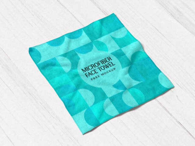 Microfiber Face Towel Mockup