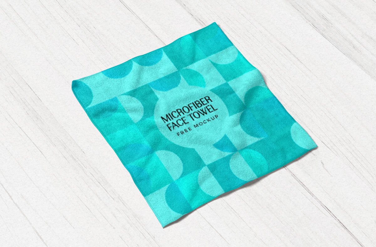 Microfiber Face Towel Mockup
