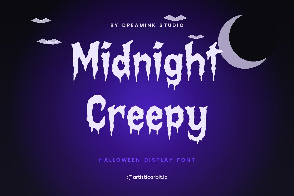 Midnight Creepy font preview