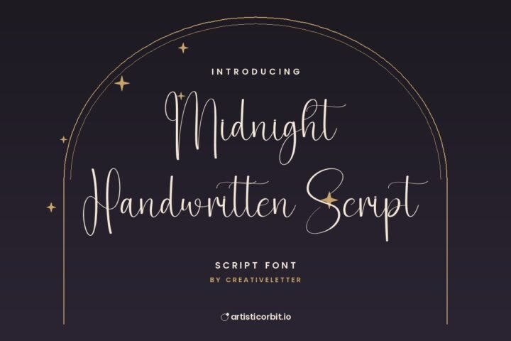 Midnight Handwritten Script font preview