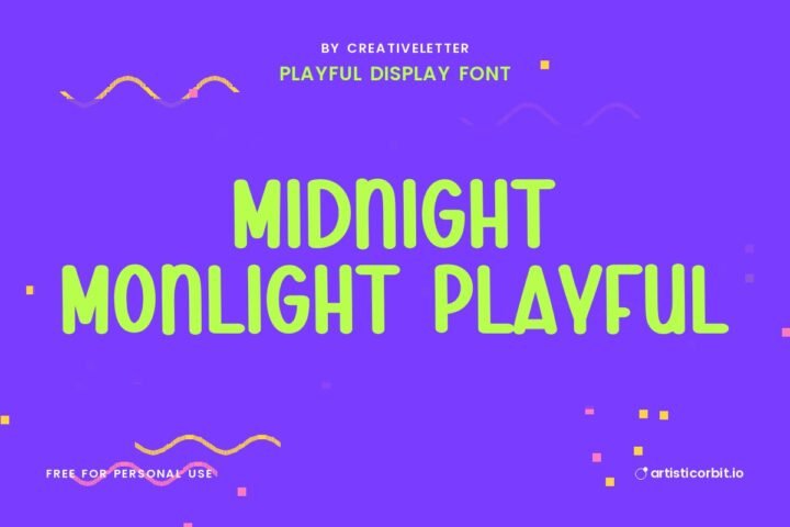 Midnight Monlight Playful font preview
