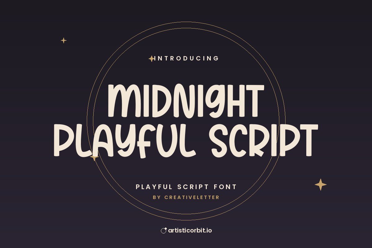 Midnight Playful Script font preview