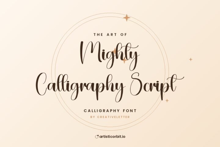 Mighty Calligraphy Script font preview