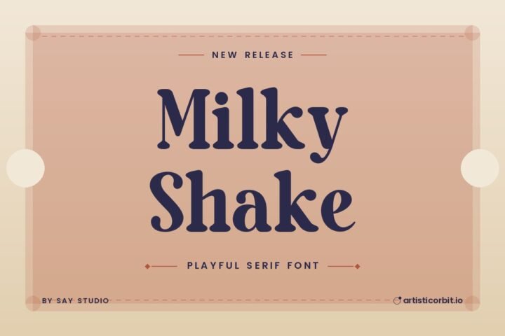 Milky Shake font preview