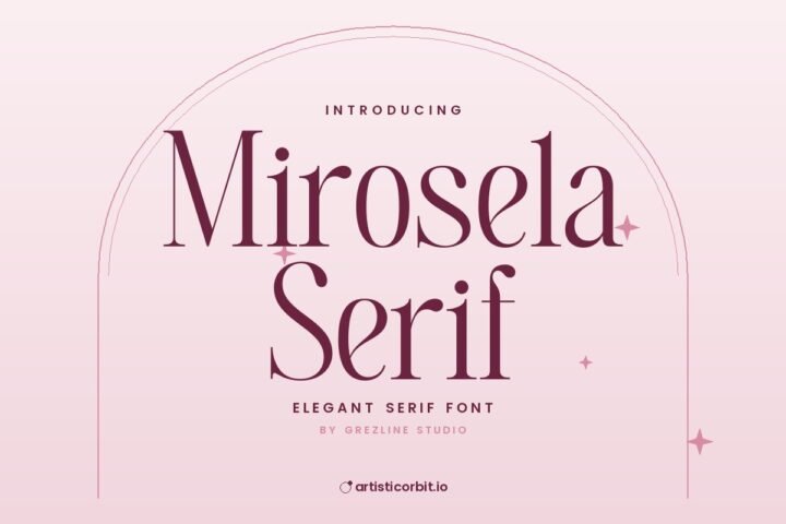 Mirosela Serif font preview