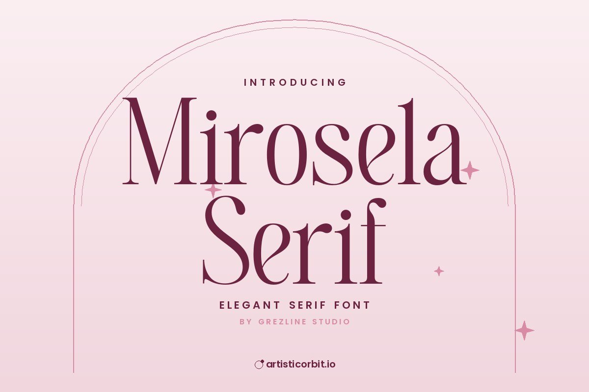 Mirosela Serif font preview