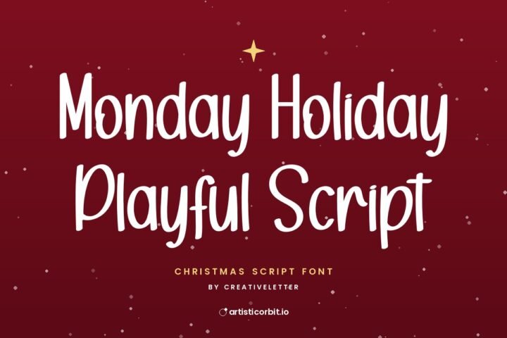 Monday Holiday Playful Script font preview