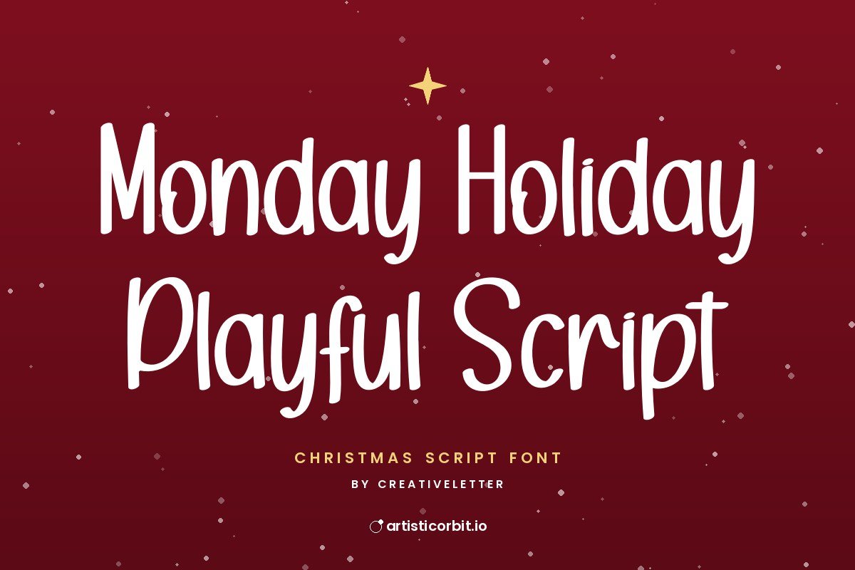 Monday Holiday Playful Script font preview