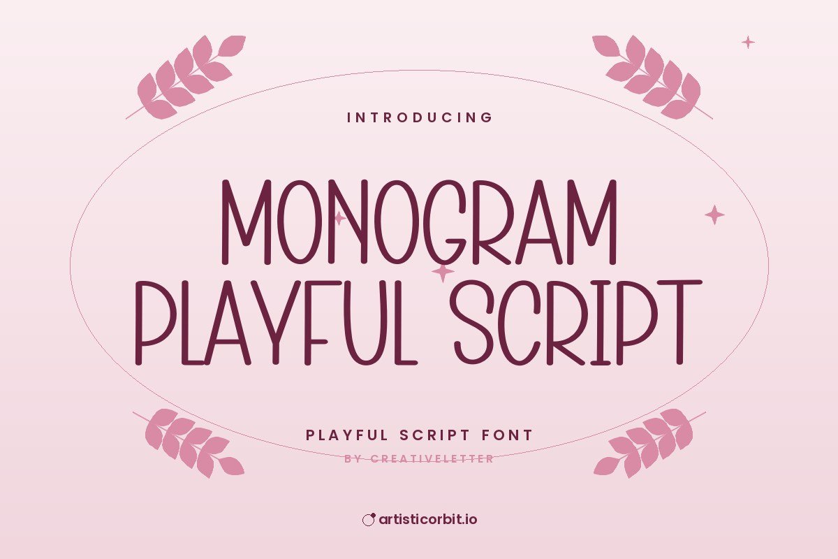 Monogram Playful Script font preview