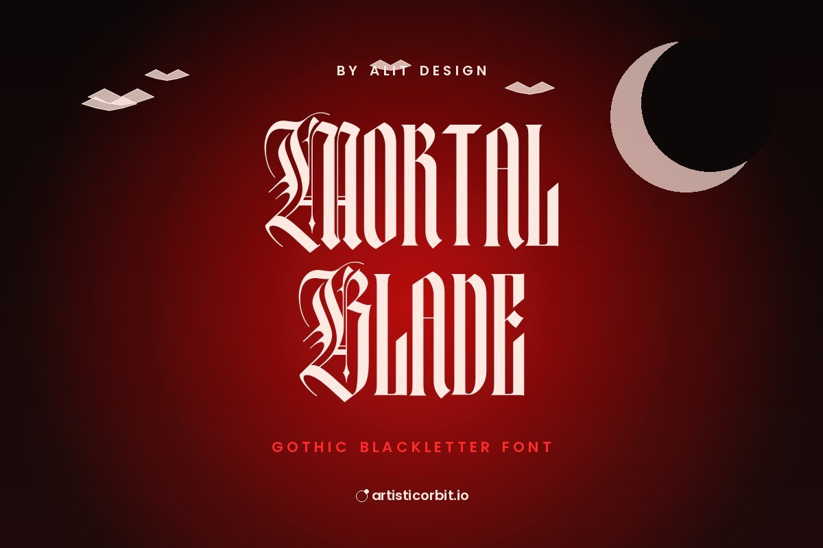 Mortal Blade font preview
