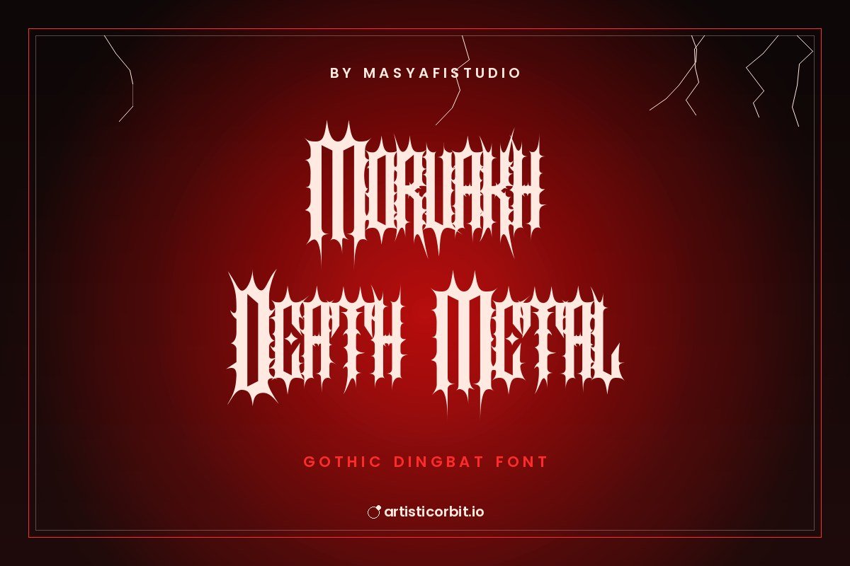 Morvakh Death Metal font preview
