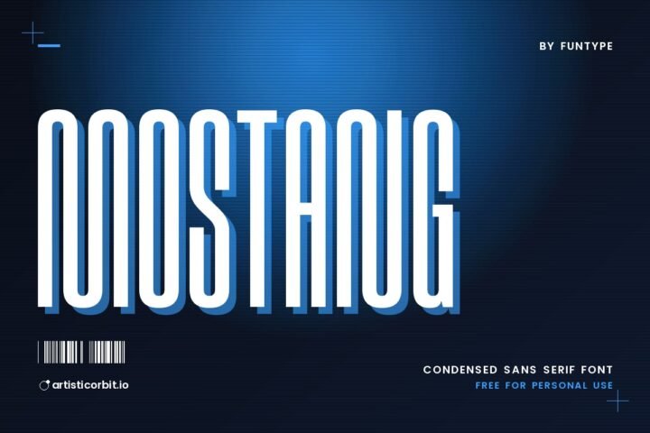 Mostang font preview