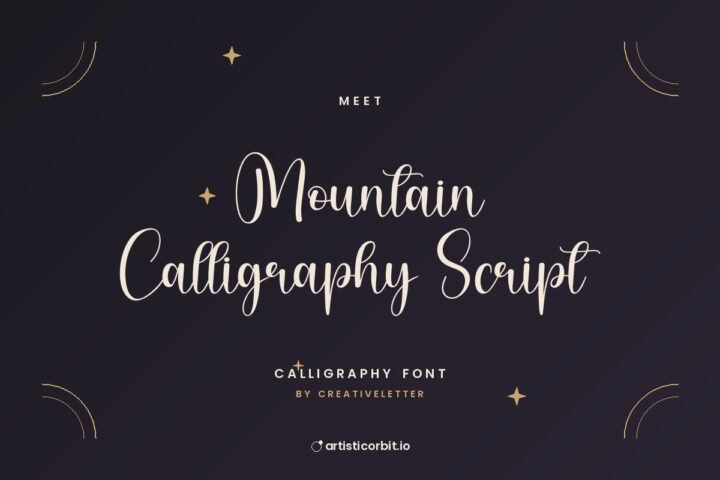 Mountain Calligraphy Script font preview