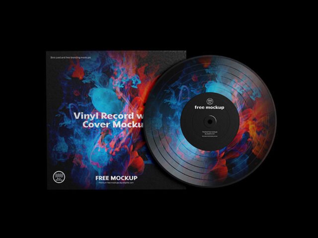 Music Record Cover Vinyl Mockup