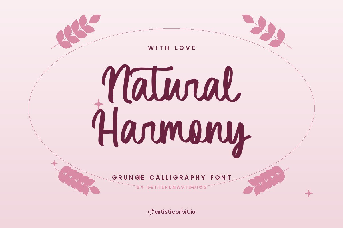 Natural Harmony font preview