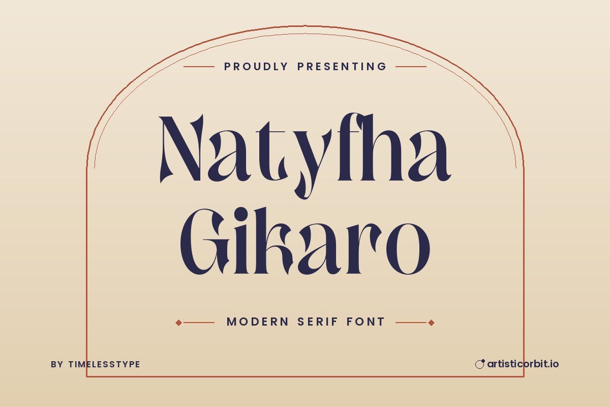 Natyfha Gikaro font preview