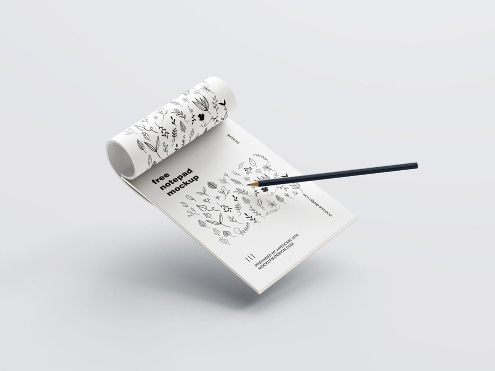 Notepad Mockups PSD