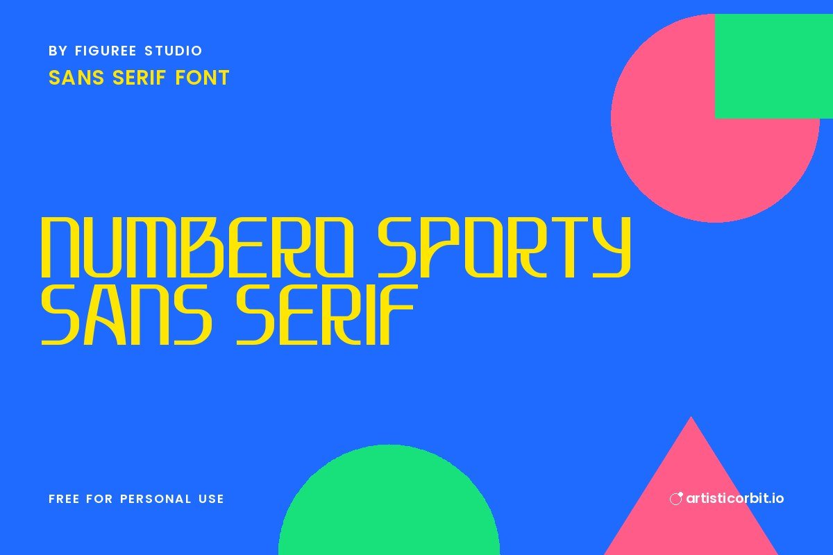 Numbero Sporty Sans Serif font preview
