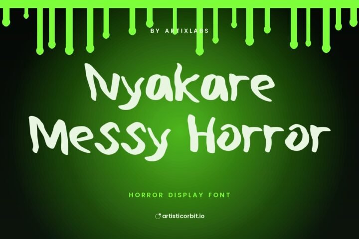 Nyakare Messy Horror font preview