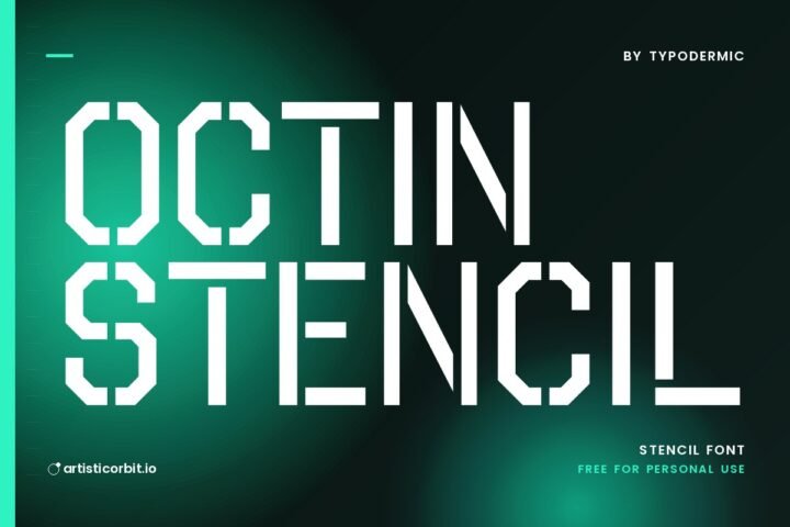 Octin Stencil font preview