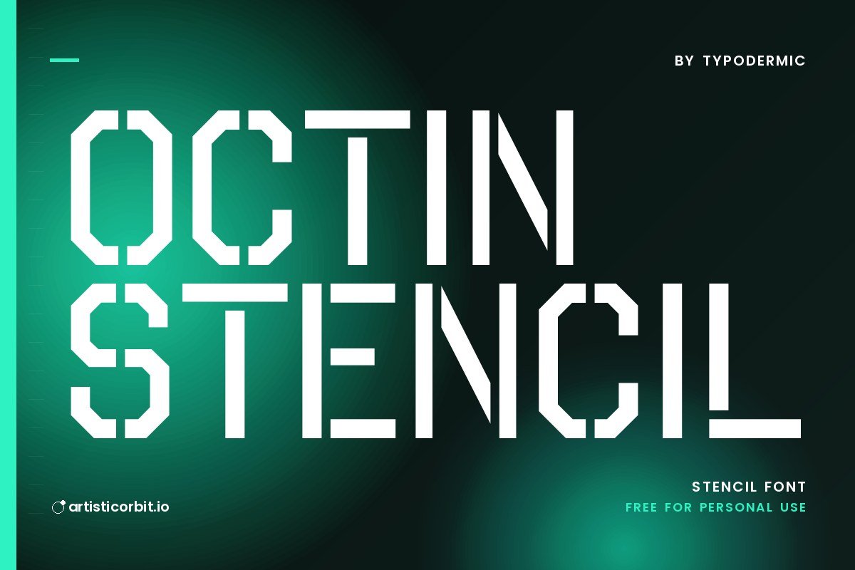 Octin Stencil font preview