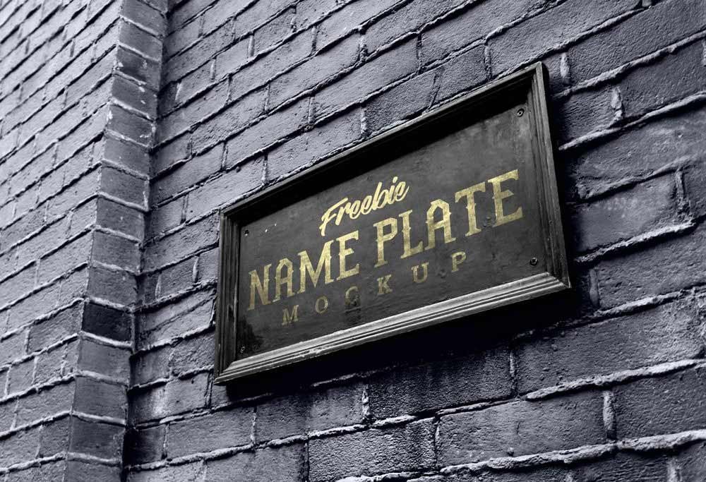 Outdoor Wall Sign Mockup
