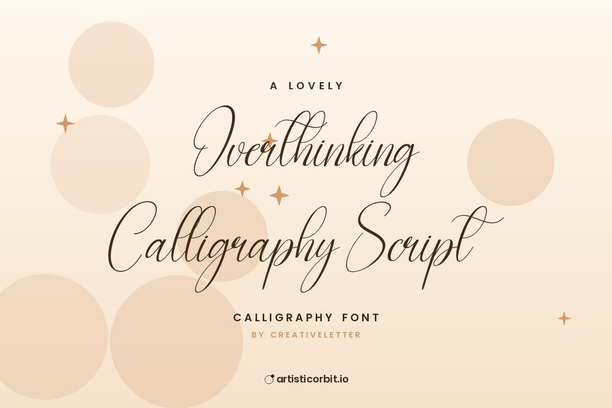 Overthinking Calligraphy Script font preview
