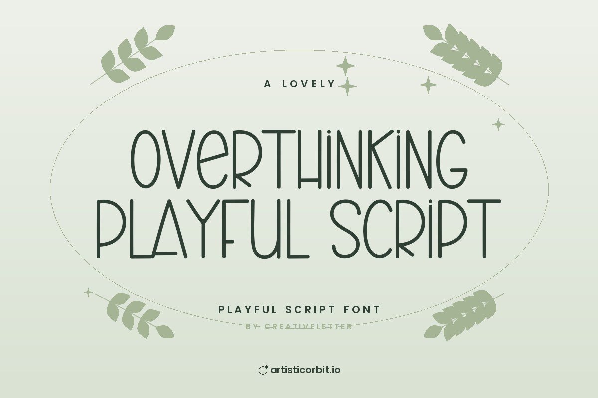 Overthinking Playful Script font preview