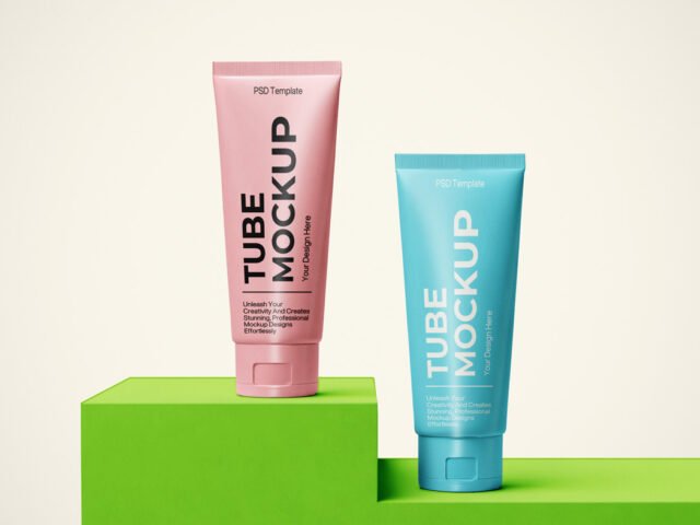 Package Cosmetic Tube Mockup