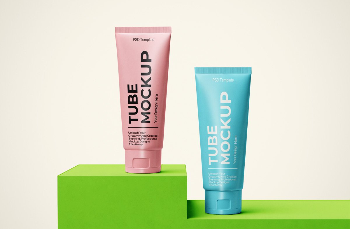 Package Cosmetic Tube Mockup